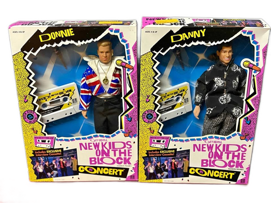 VINTAGE 1990 NEW KIDS ON THE BLOCK Concert Fashion Dolls Set of 5 NKOTB
