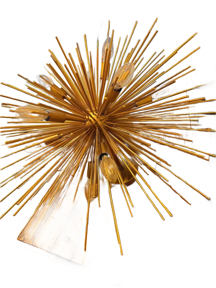 Mid Century Brass Sputnik/ Starburst light fixture