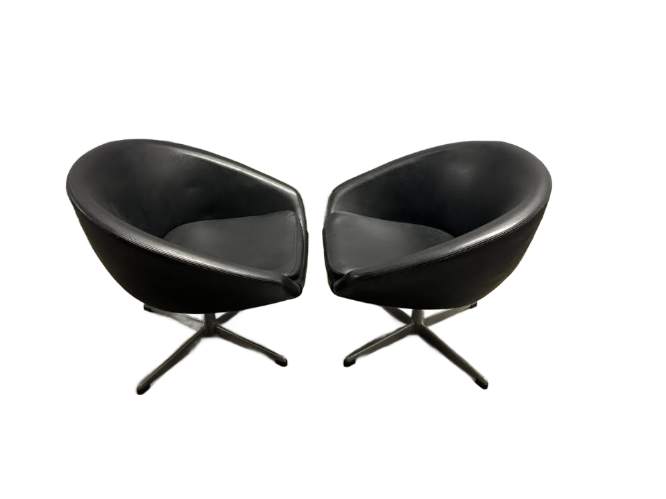 MCM Swedish Overman Pod Chair Set w/ Ottoman