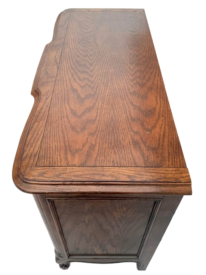 Vintage French Style Century Furniture Wood Dresser with Brass Hardware