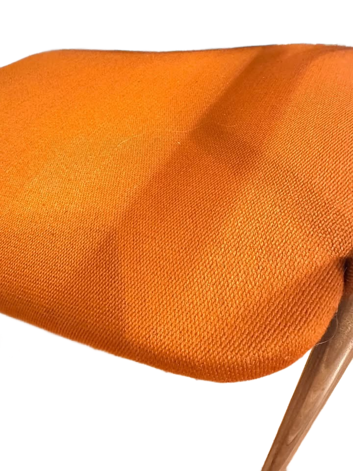 Set of 5 - Designs of California, c. 1970's; Polished tubular-chrome dining chairs