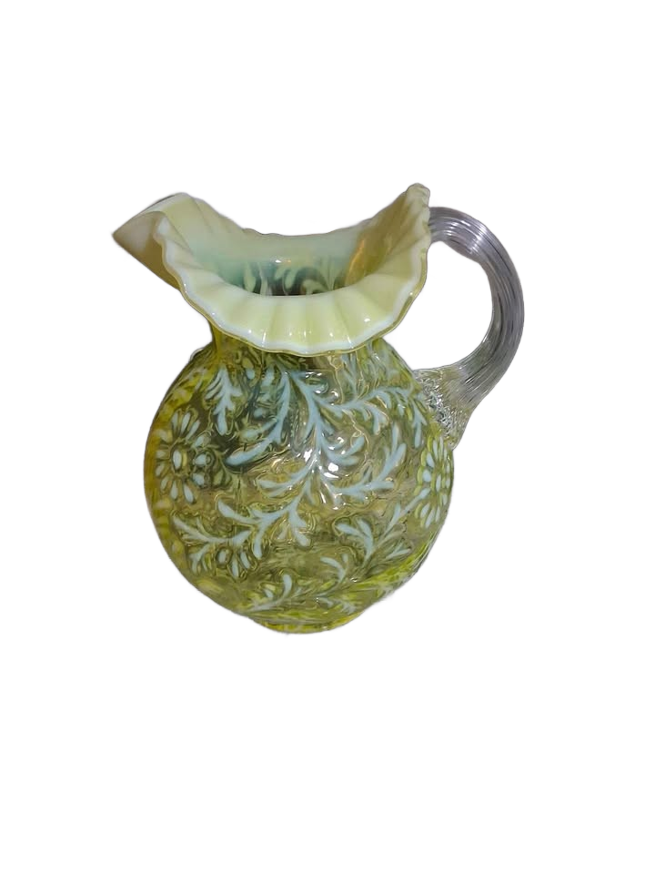 Fenton Vaseline Uranium glass pitcher