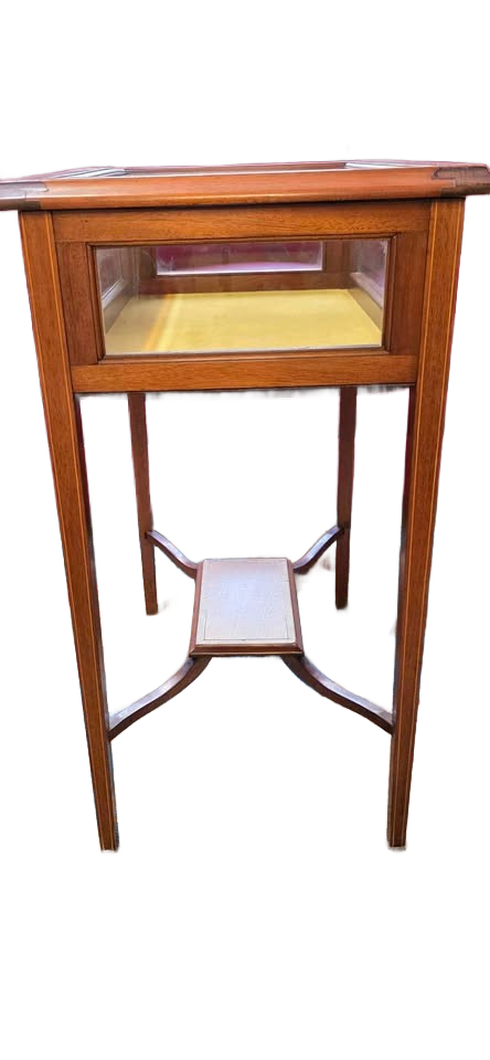 Antique Edwardian Inlaid Mahogany Bijouterie Display Table 1900-1910 England