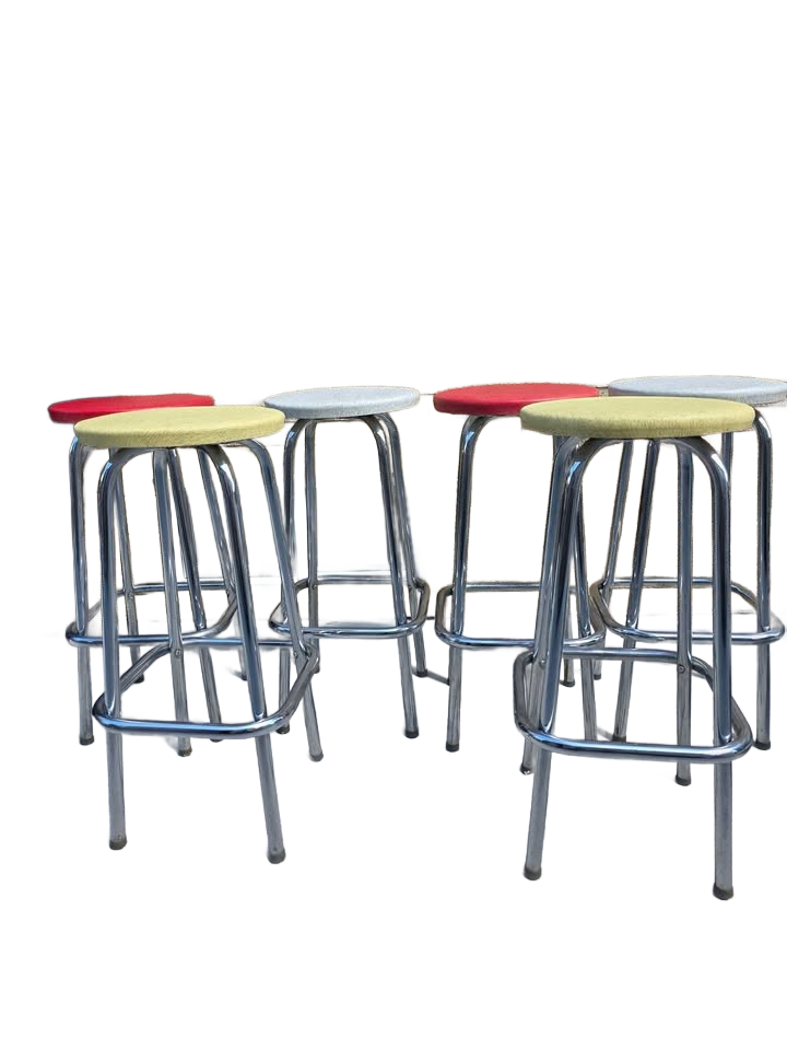 6 1950's 60's vintage MCM Barstools. Cool Retro originals
