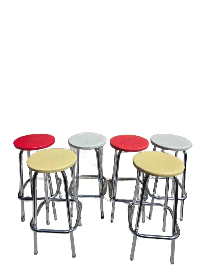 6 1950's 60's vintage MCM Barstools. Cool Retro originals