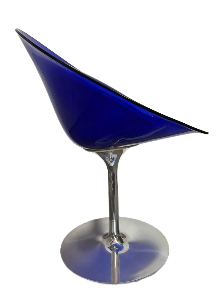 Vintage Space Age Cobalt Blue Eros Kartell Accent Chair