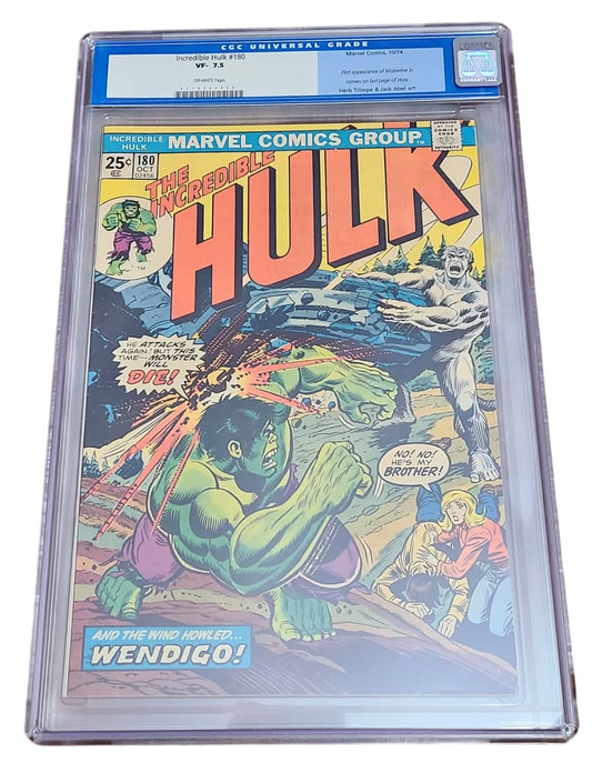 Incredible Hulk #180 (1974), FIRST WOLVERINE, CGC 7.5
