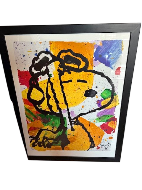 Tom Everhart "Salute" Limited Edition Peanuts Art Collectible Framed Print