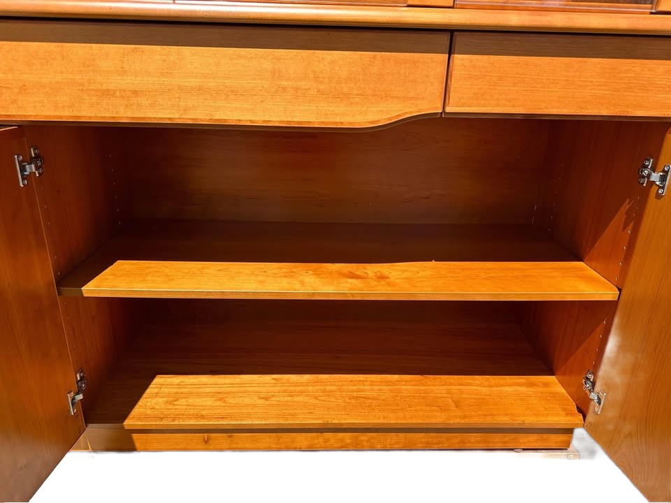 Mid Century Modern Teak Hutch by Skovby - Lighted Interior