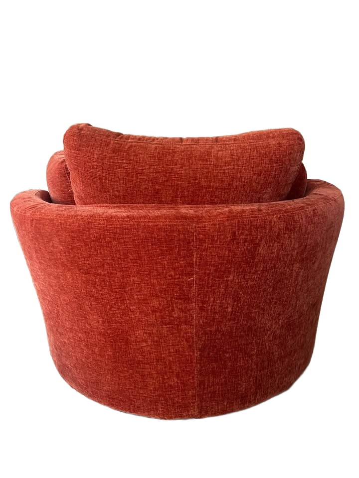 Cozy Red Accent Chair 360 Swivel