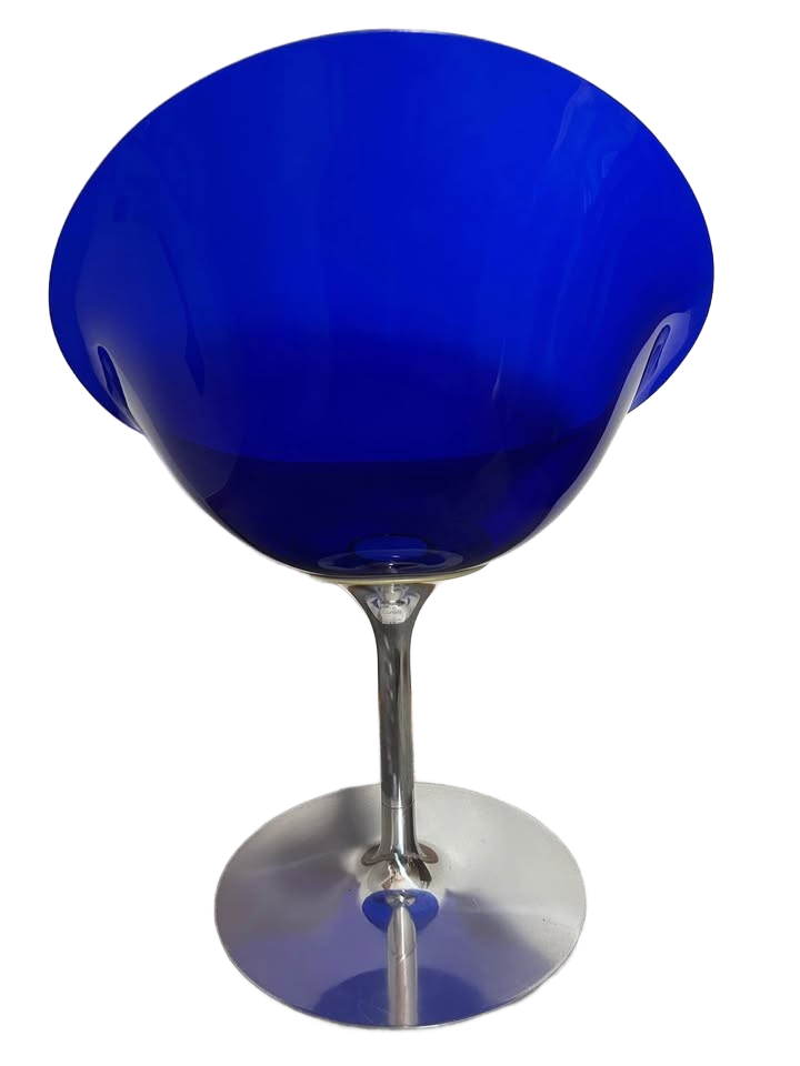 Vintage Space Age Cobalt Blue Eros Kartell Accent Chair