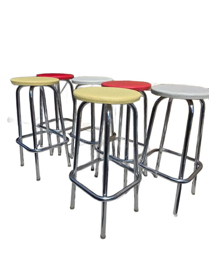 6 1950's 60's vintage MCM Barstools. Cool Retro originals
