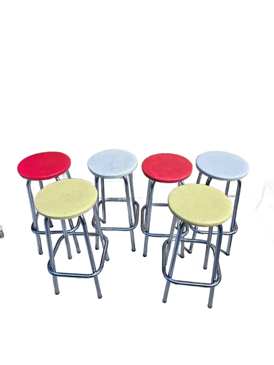 6 1950's 60's vintage MCM Barstools. Cool Retro originals
