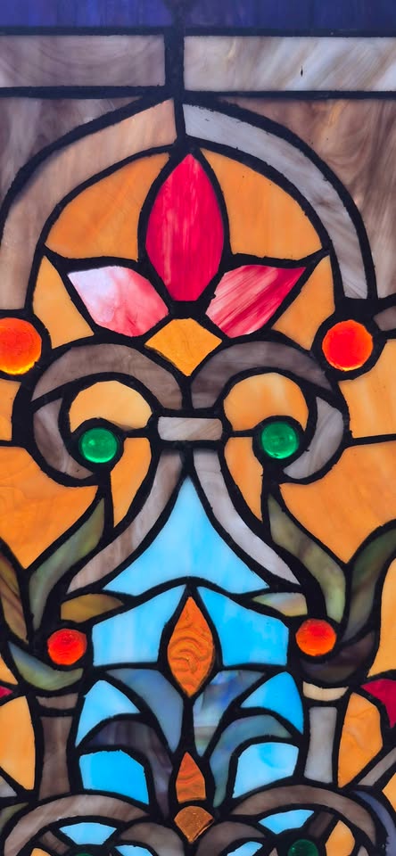 Stained glass window panel hand made