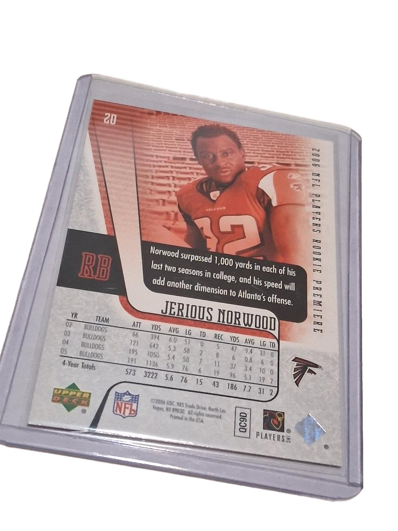 2006 Upper Deck NFL Players Rookie Premiere 20 Jerious Norwood RC Rookie