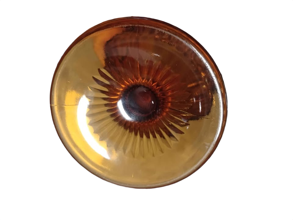 MCM Hobnail Amber Swung Vase