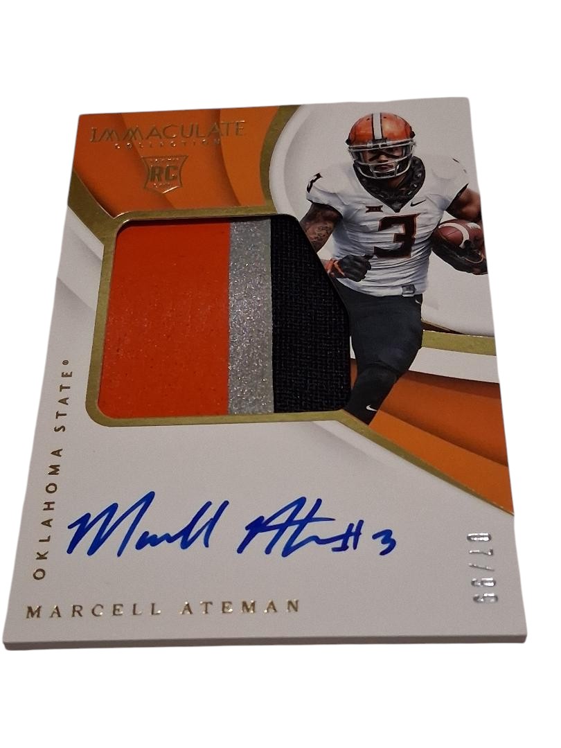 MARCELL ATEMAN OK State 2018 Panini Immaculate Collegiate RPA Patch AUTO