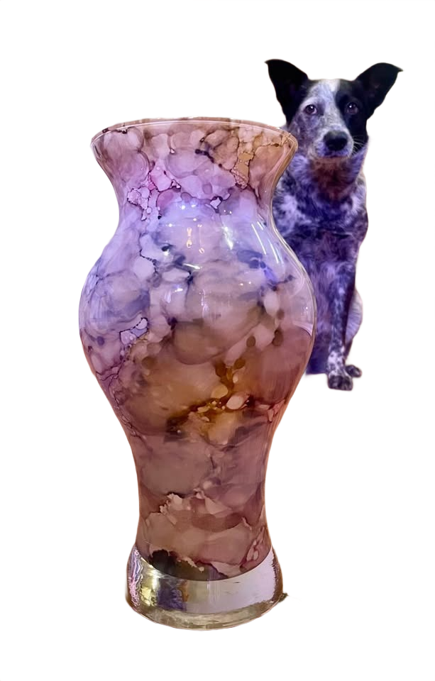 Vintage Dolce Vita by Franco Murano hand made Venetian glass vase