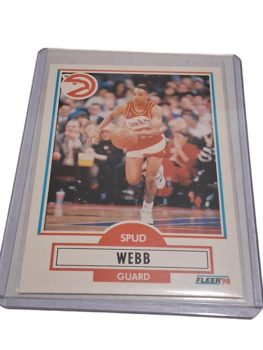 1990-91 Fleer Spud Webb Atlanta Hawks Basketball Card #5