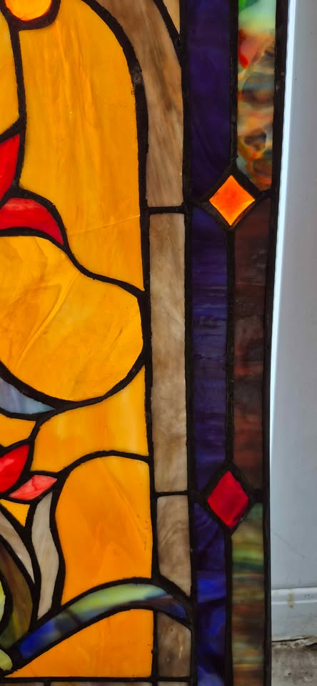 Stained glass window panel hand made