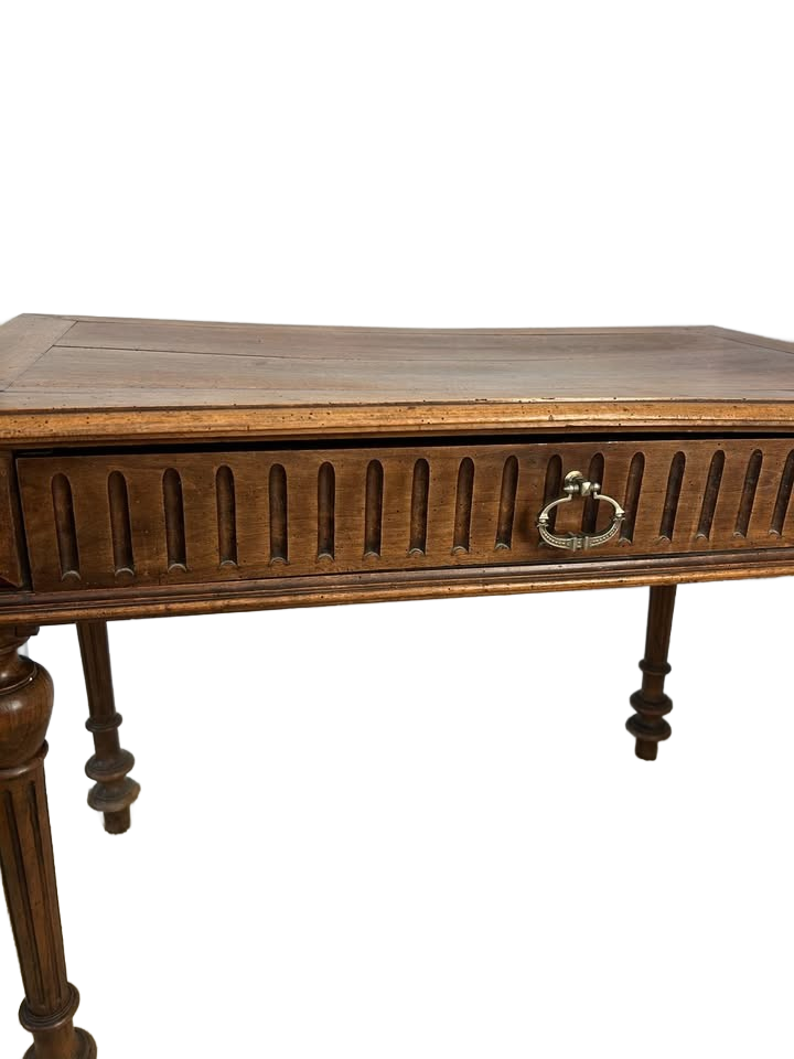 French Carved Walnut Writing Table