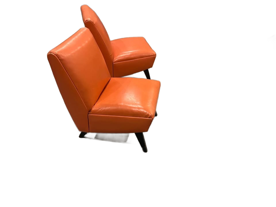 2 - mid century style low chairs