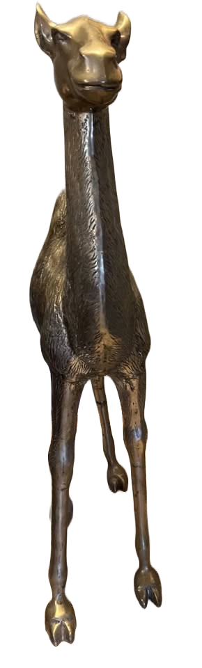 Large Brass Camel Decor Object