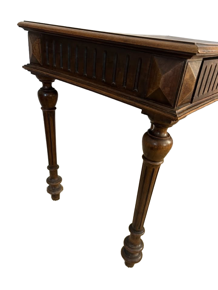 French Carved Walnut Writing Table