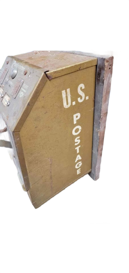 vintage mail postage metal stamp machine dispenser