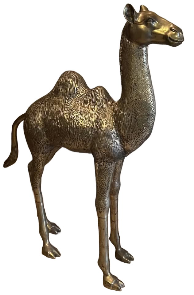 Large Brass Camel Decor Object