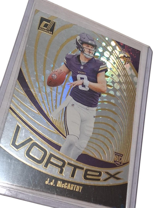 2024 Panini Donruss J.J. McCarthy Vortex Rookie #VOR-JMC Minnesota Vikings RC