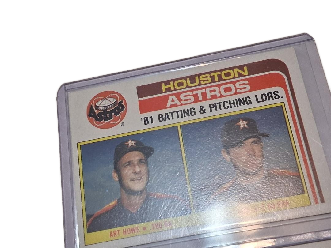 1982 Topps Houston Astros Batting & Pitching Leaders Card #66 Nolan Ryan A. Howe