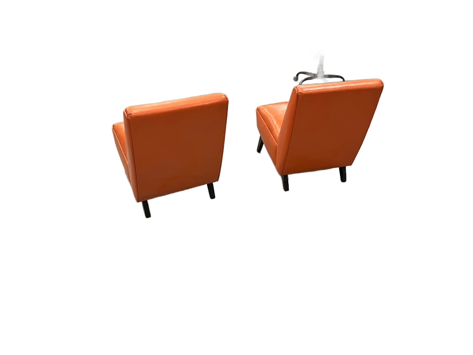 2 - mid century style low chairs