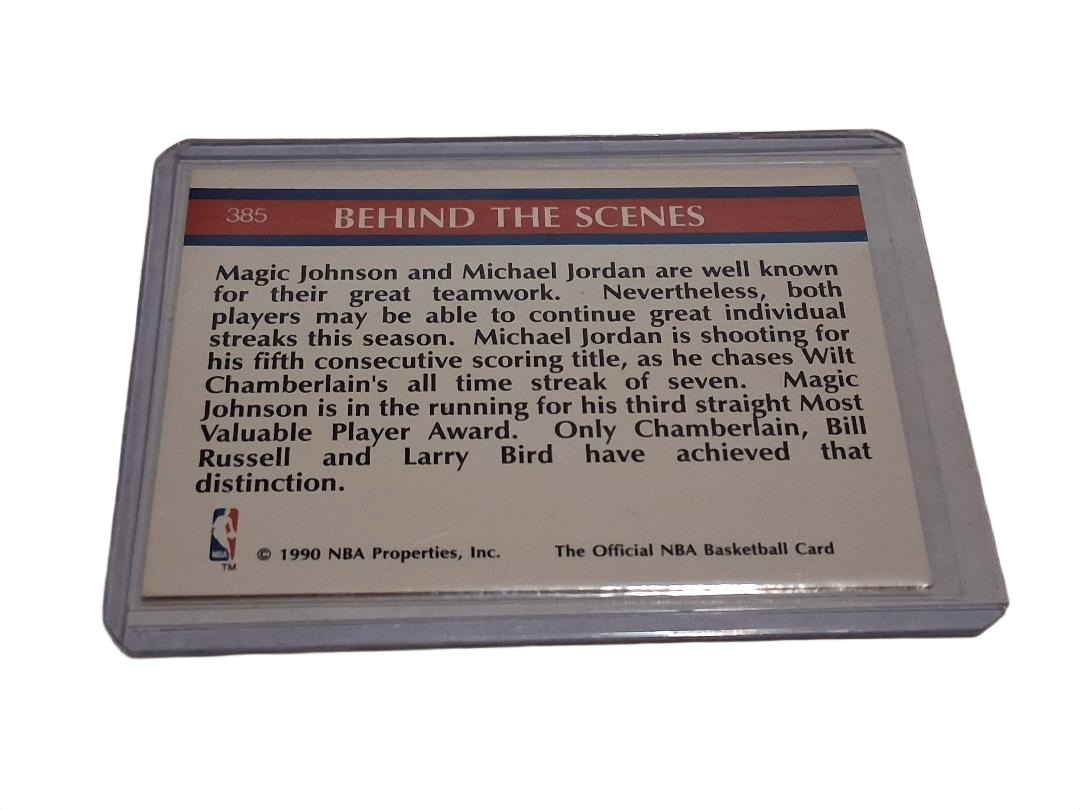 JORDAN /MAGIC 1990 NBA HOOPS #385 SUPER STREAKS MINT