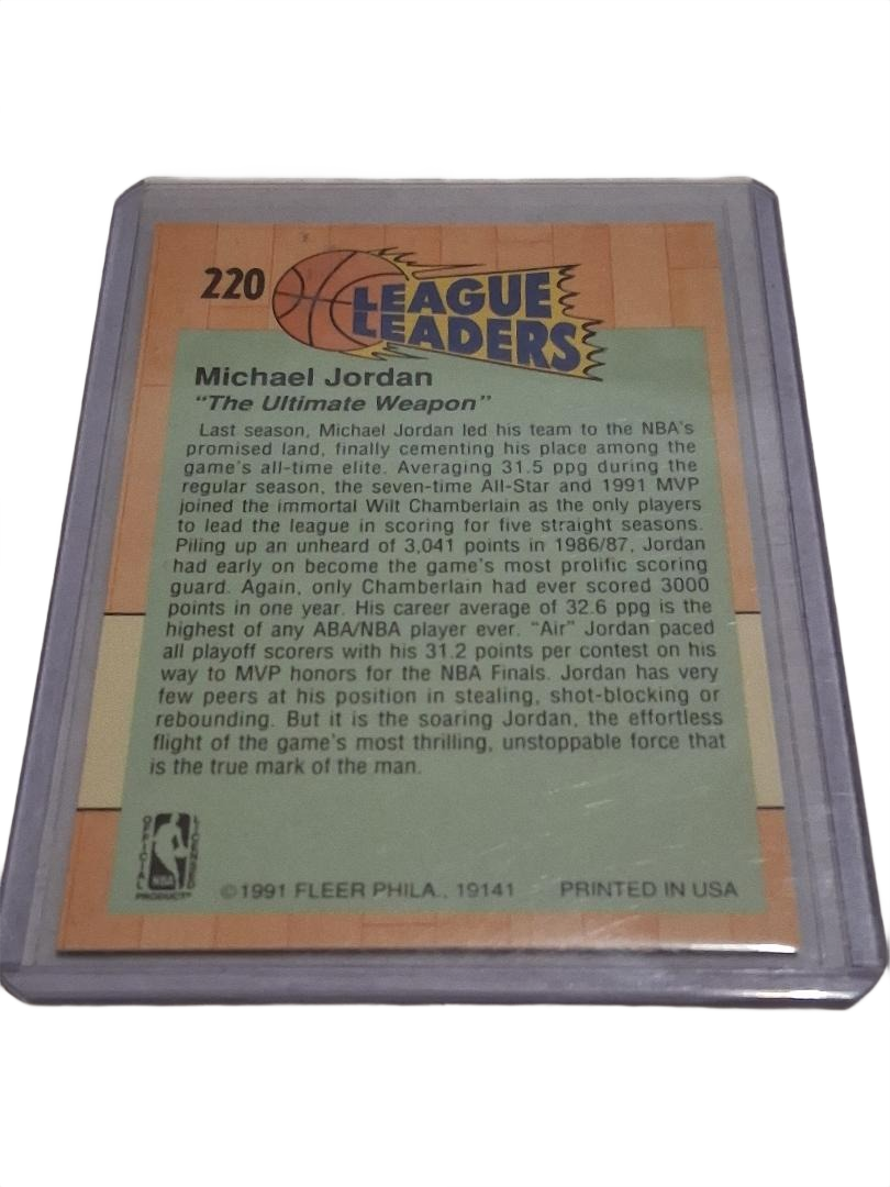 1991-92 Fleer League Leaders #220 Michael Jordan Chicago Bulls