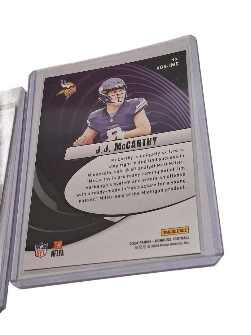 2024 Panini Donruss J.J. McCarthy Vortex Rookie #VOR-JMC Minnesota Vikings RC