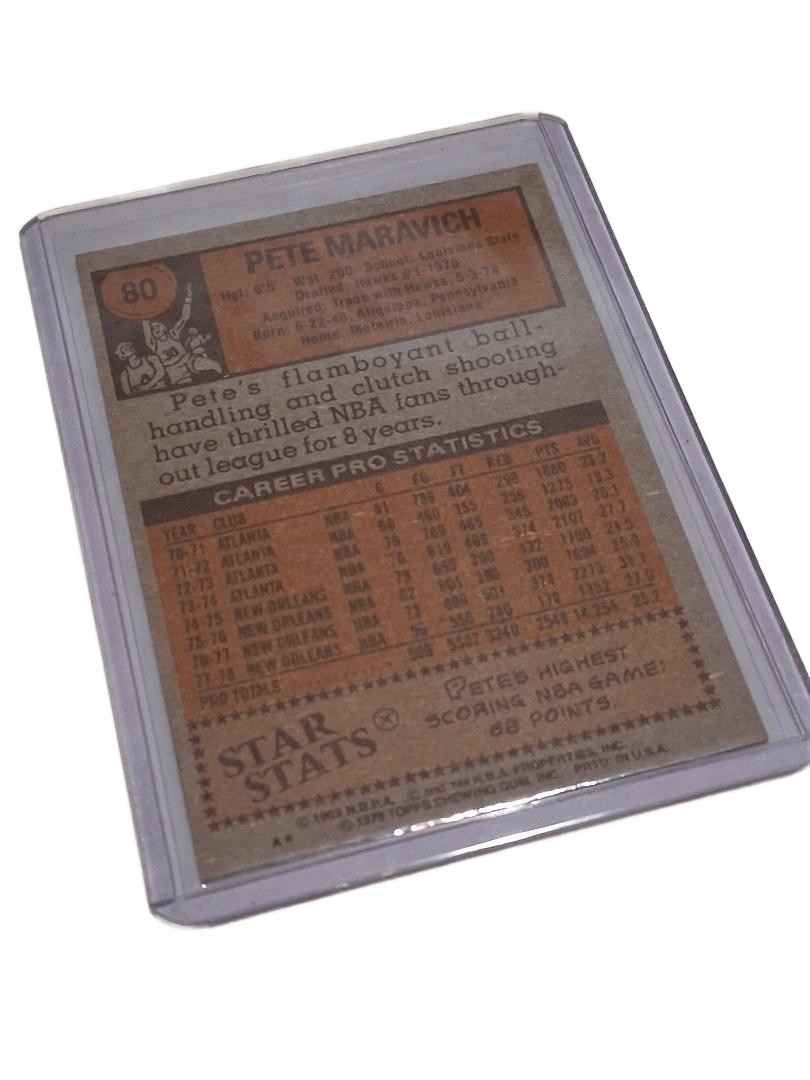 1978-79 TOPPS BASKETBALL PETE MARAVICH #80 JAZZ