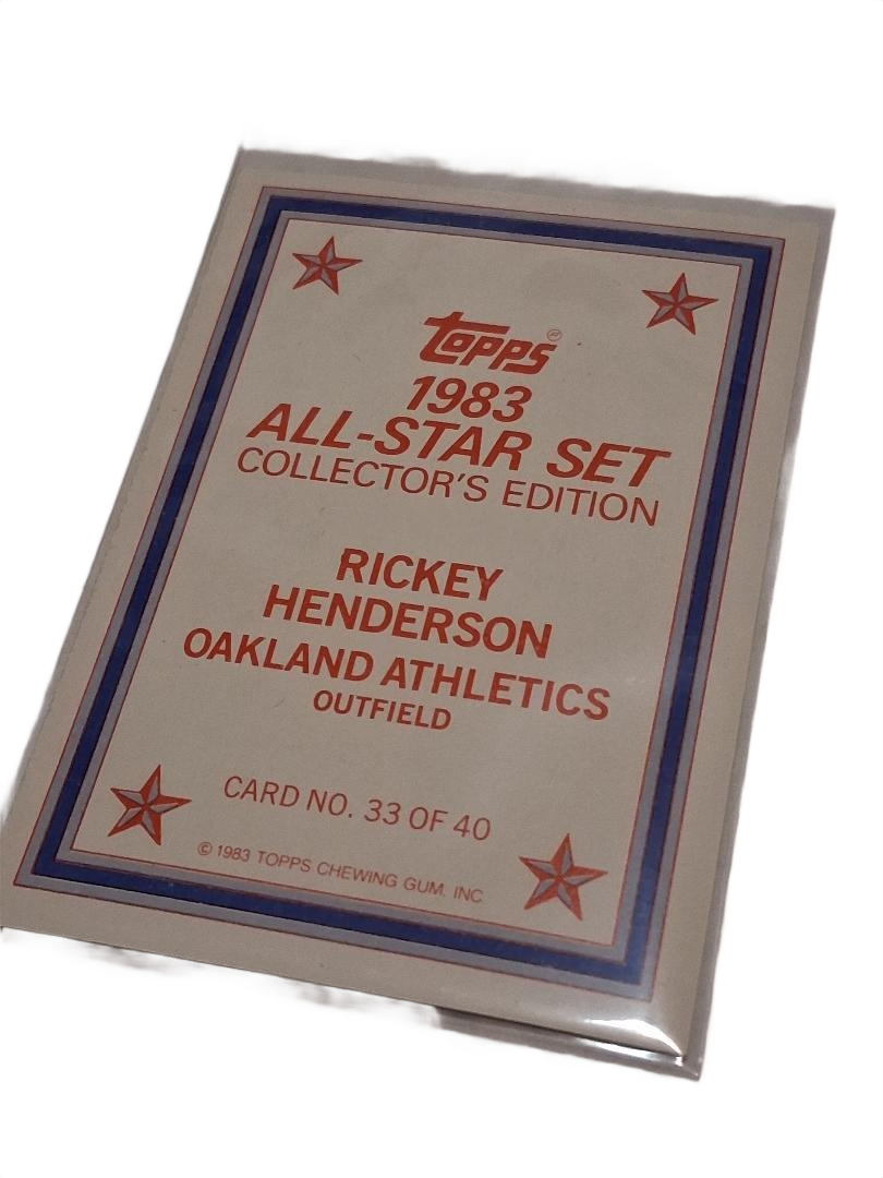 1983 Topps All-Star Set Collector's Edition Rickey Henderson #33 HOF