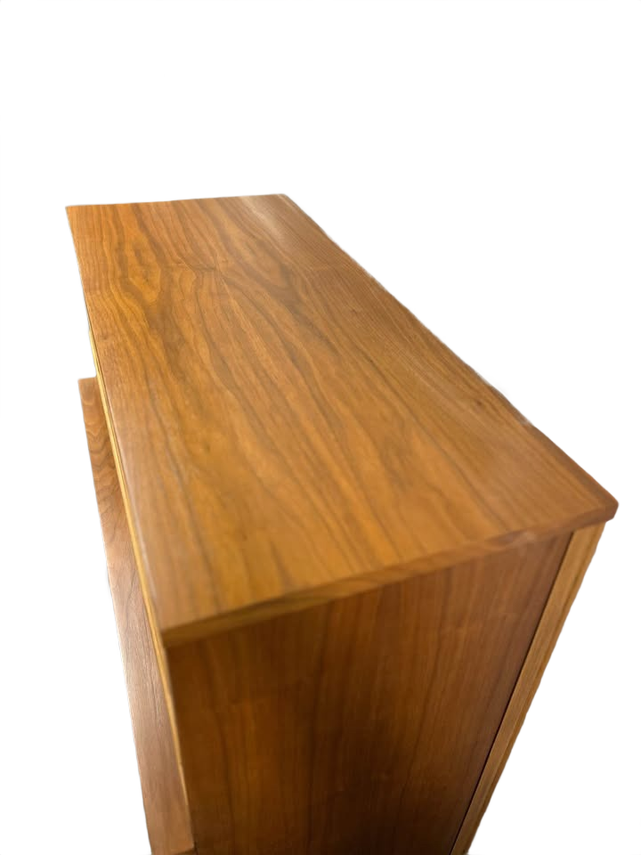 Vintage Mid Century Modern "Perspecta" Highboy 5 Drawer Tall Dresser by Kent Coffey