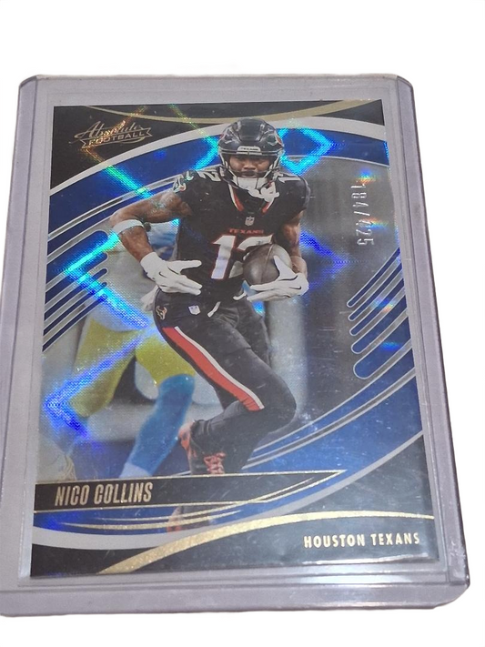 Nico Collins Panini Absolute Football card, serial-numbered 184/425
