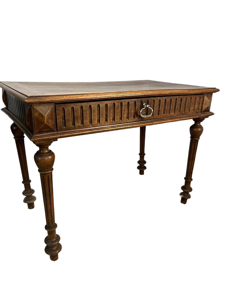 French Carved Walnut Writing Table