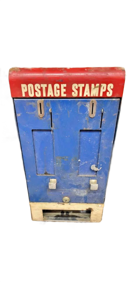 vintage mail postage metal stamp machine dispenser