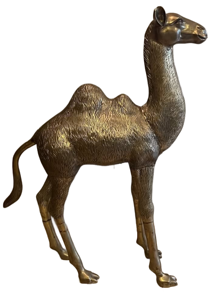 Large Brass Camel Decor Object