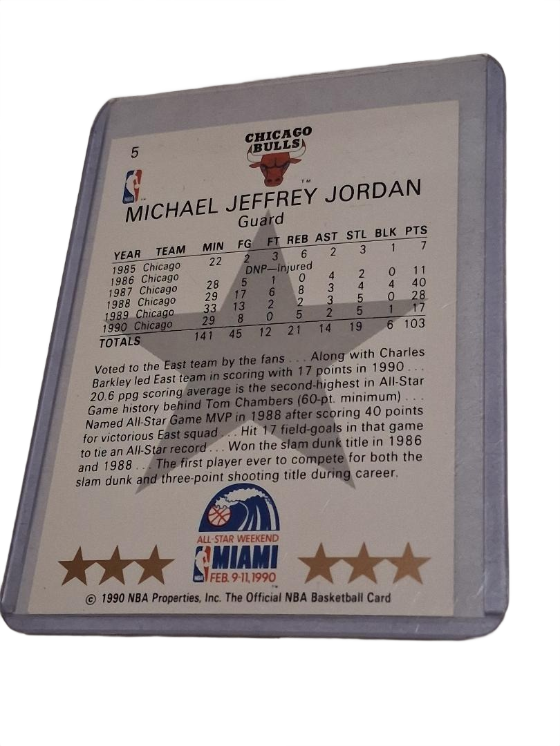 Michael Jordan Card - 90’s SP AUTHENTIC GOLD BORDER ALL STAR BULLS JERSEY #23