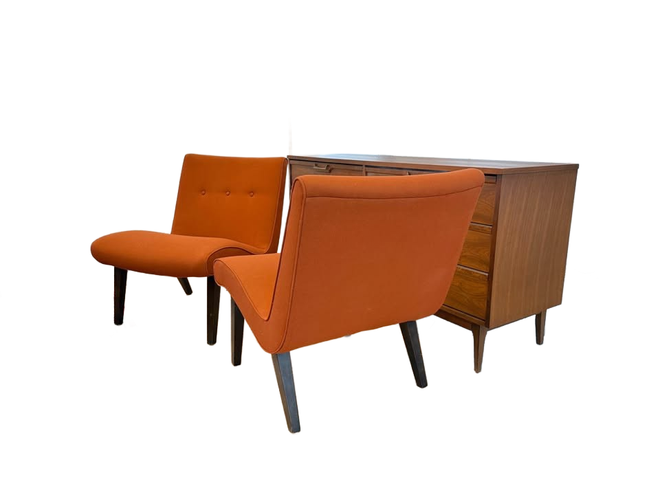 Danish style Room and Board Delia accent chairs X2