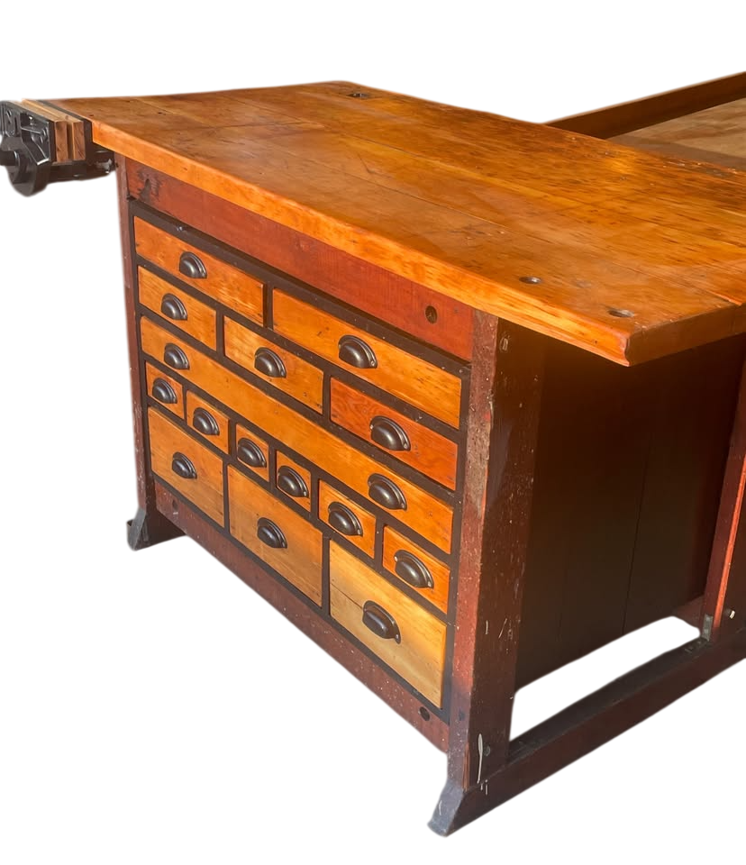 vintage 15-drawer Carpenter Table workbench