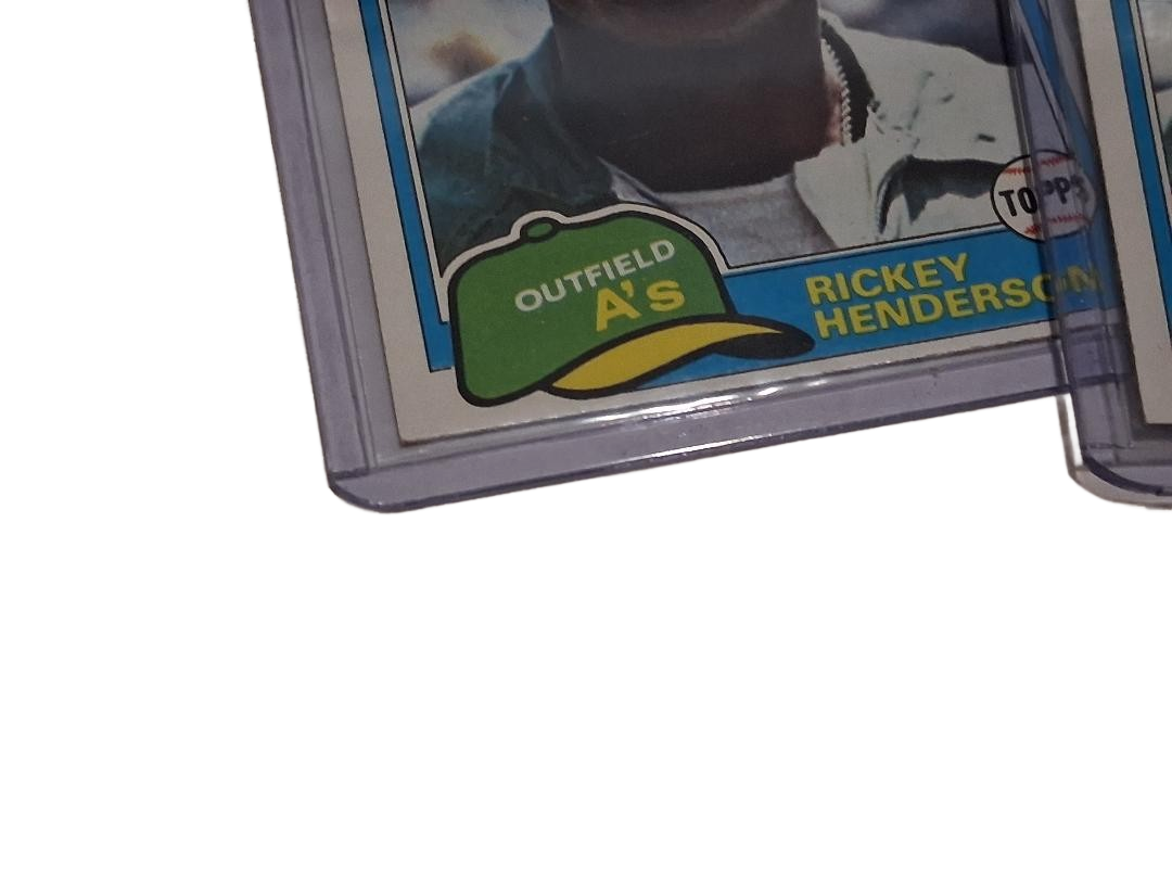 1981 Topps #261 Rickey Henderson OFF CENTER Card Lot of 3