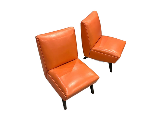 2 - mid century style low chairs