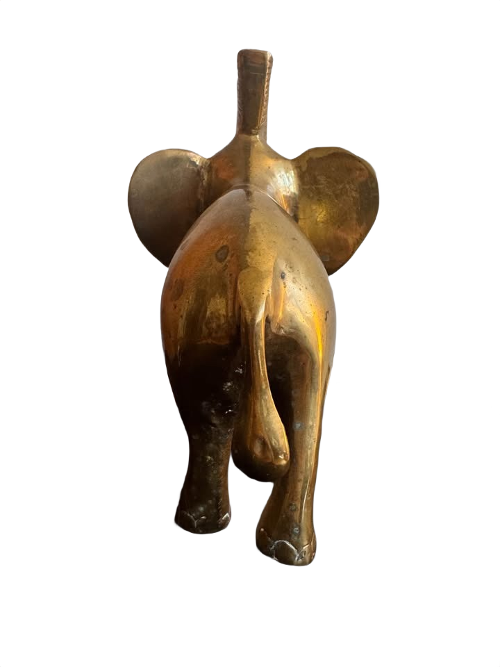 Vintage MCM Brass Elephant