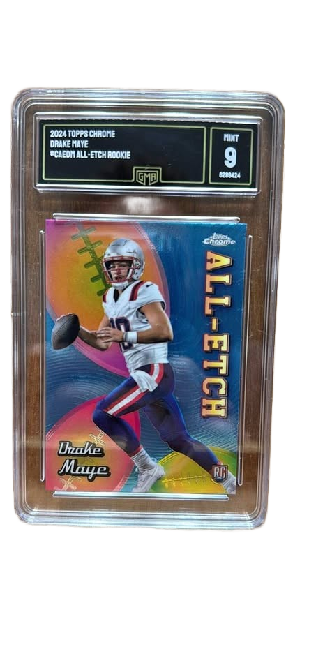 Drake Maye Tops Chrome All-Etch Rookie